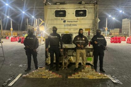 Incautan casi 46 kg de cocaína ocultos en un contenedor en el puerto de Guayaquil