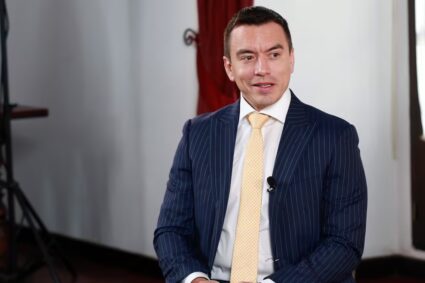 Daniel Noboa se sitúa en el sexto lugar entre los presidentes sudamericanos con mejor imagen, según CB Consultora