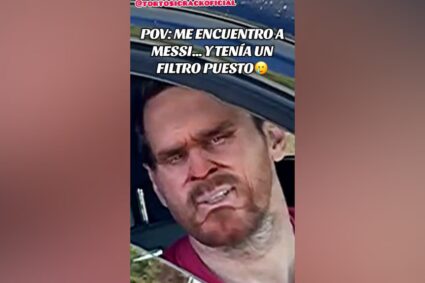 Quiso una selfie con Messi, pero no notó que tenía un filtro puesto y su video se hizo viral
