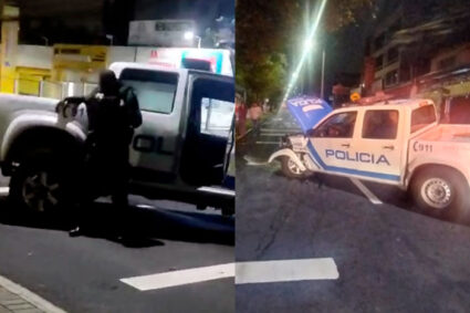 Policías protagonizan accidente de un patrullero en la avenida La Gasca en Quito y se investiga posible consumo de alcohol